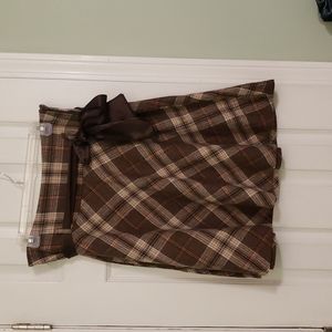 2 for 20🔥FLANNEL SKIRT Brown SZ M